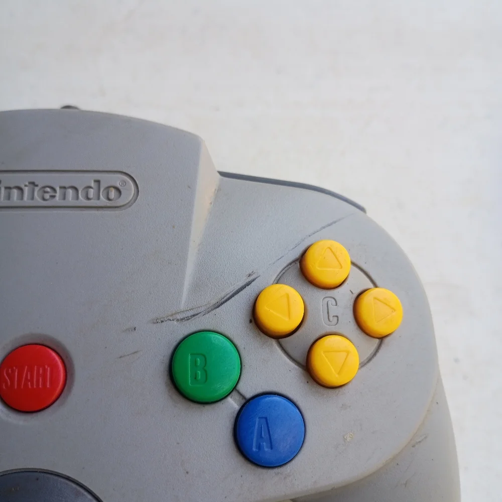 Nintendo N64 Grey OEM Video Game Controller NUS-005 Tested Working